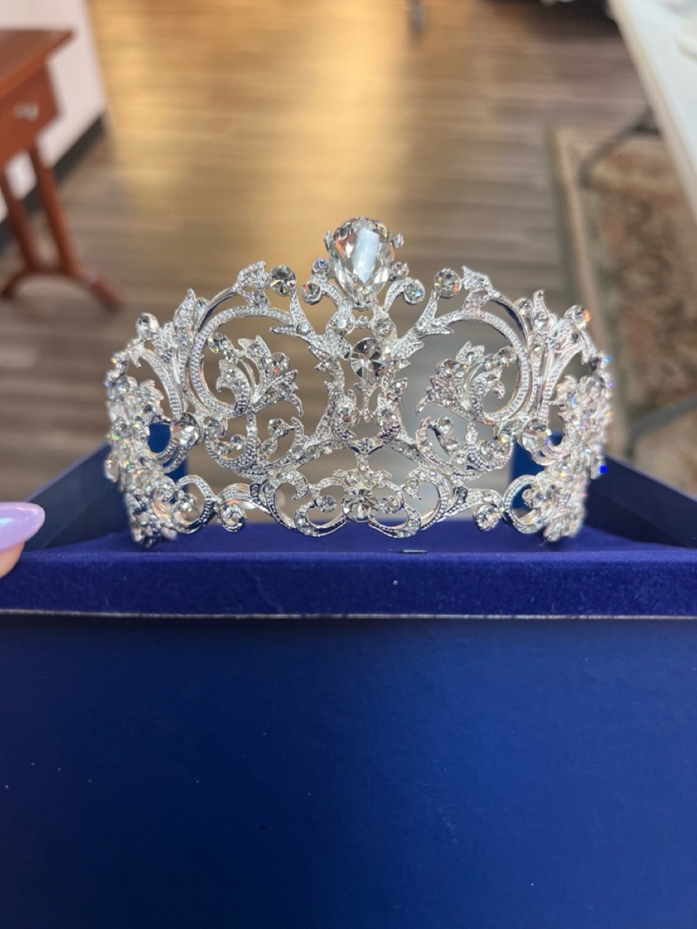 Silver Crystal Bridal Tiara - Elegant Silver Hair Accessory